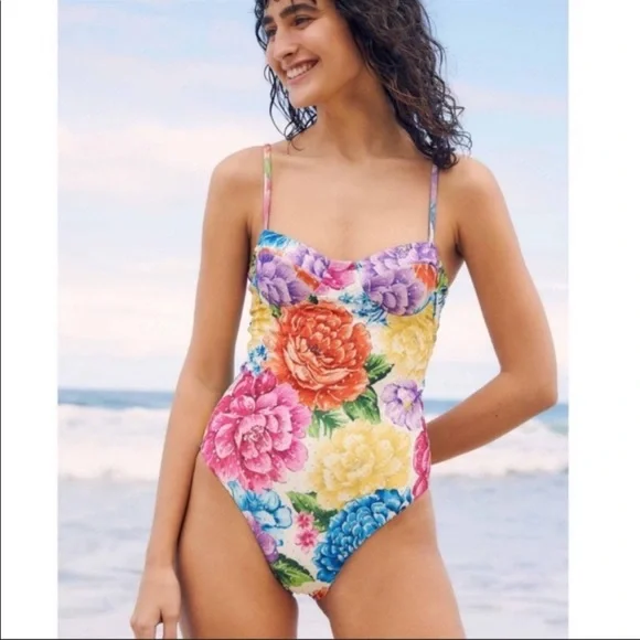 NWT FARM Rio Rainbow Chita Bathing Suit (X-Small) - Picture 6 of 6